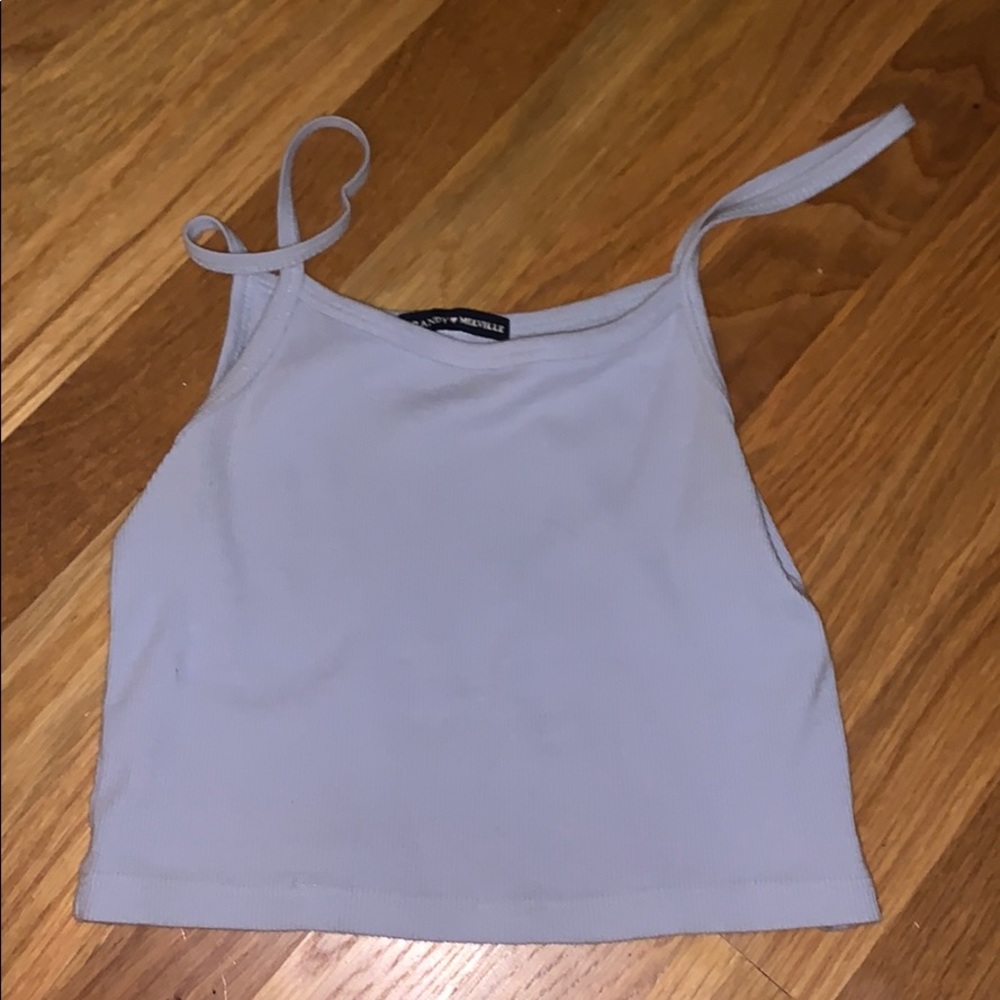 Brandy Melville simple light blue tank ribbed
